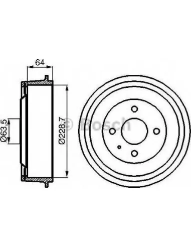 Tambor de freno Bosch 986477012