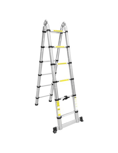 ESCALERA TELESCÓPICA EN V PLEGABLE