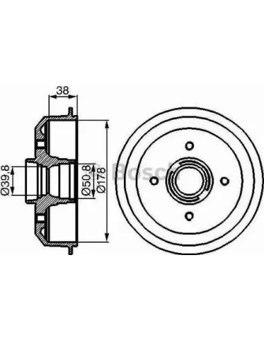 Tambor de freno Bosch 986477013