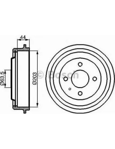 Tambor de freno Bosch 986477014
