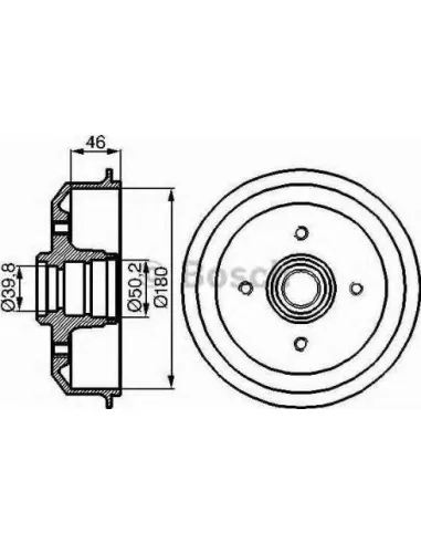 Tambor de freno Bosch 986477015