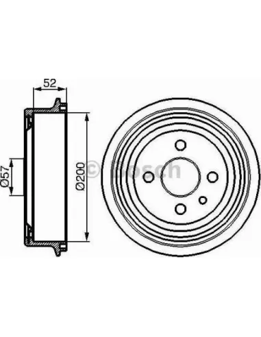 Tambor de freno Bosch 986477018