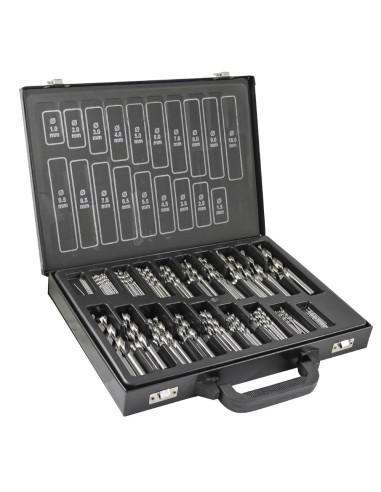 ESTUCHE DE BROCAS HELICOIDALES 1-10MM HSS 4341