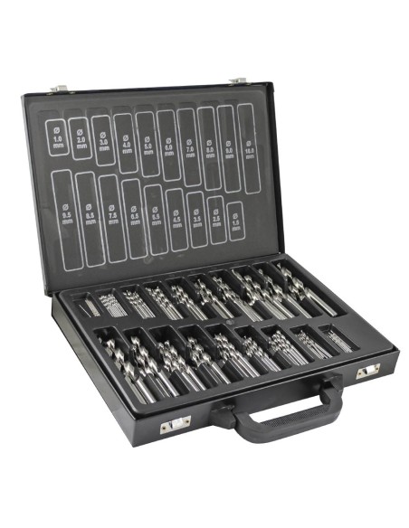 ESTUCHE DE BROCAS HELICOIDALES 1-10MM HSS 4341