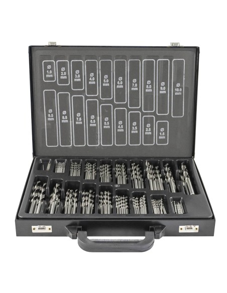 ESTUCHE DE BROCAS HELICOIDALES 1-10MM HSS 4341