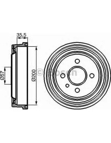 Tambor de freno Bosch 986477021