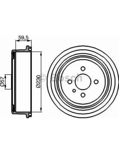 Tambor de freno Bosch 986477022