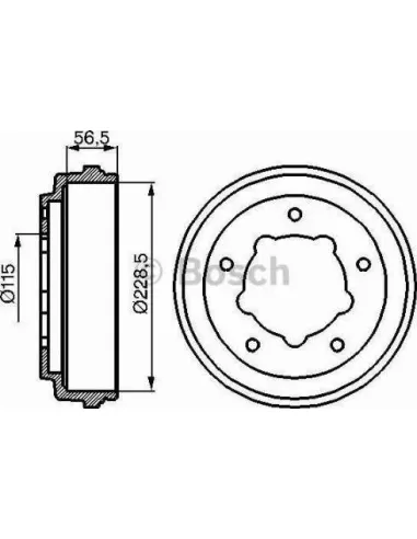 Tambor de freno Bosch 986477028