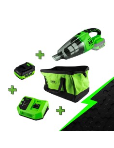 PROMO ELÉCTRICA CON ASPIRADOR 60001 + BATERÍA 4.0AH + CARGADOR 20V + BOLSA PARA HERRAMIENTAS