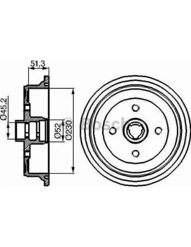 Tambor de freno Bosch 986477029