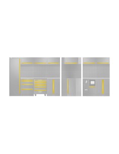 SET DE TIRADORES PARA SERIE565 - AMARILLO