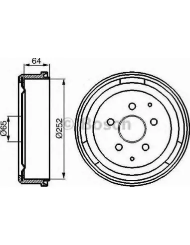 Tambor de freno Bosch 986477033