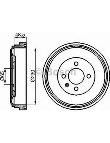 Tambor de freno Bosch 986477036
