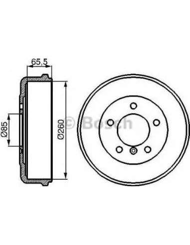 Tambor de freno Bosch 986477038