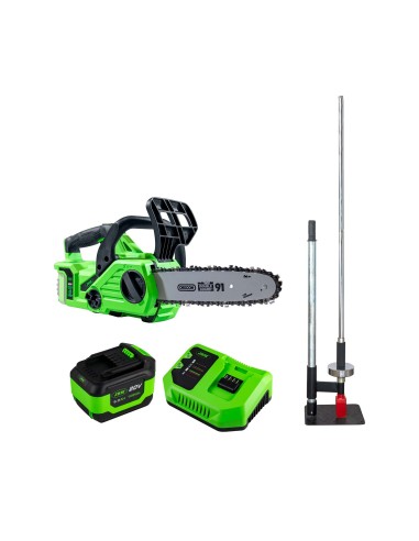PROMO MOTOSIERRA + 53782 + 60015 + 60016 + CORTADOR DE LEÑA DE REGALO