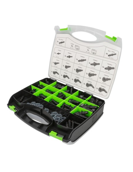 ESTUCHE DE CONECTORES Y TUBOS PARA COMBUSTIBLE 95PCS