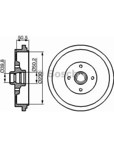 Tambor de freno Bosch 986477042