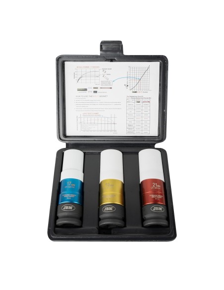 SET DE 3 VASOS DE IMPACTO DE TORQUE LIMITADO