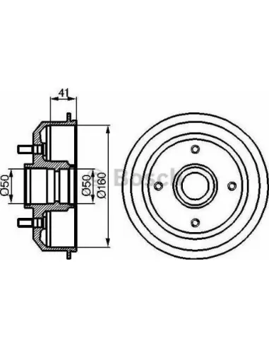 Tambor de freno Bosch 986477044