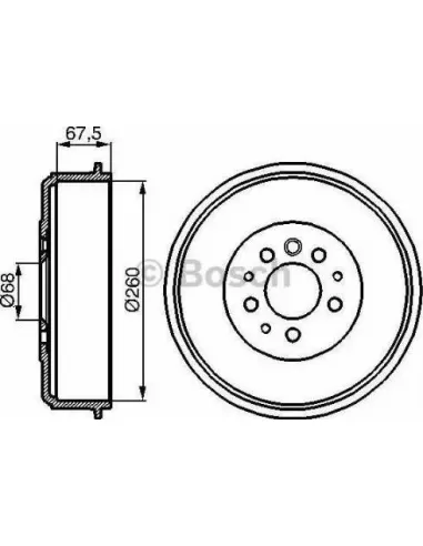 Tambor de freno Bosch 986477046