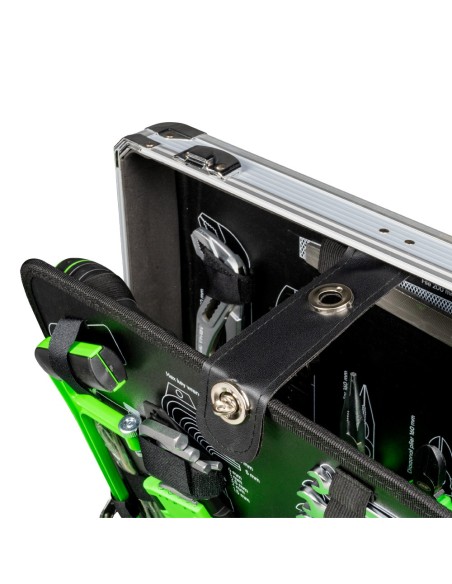 MALETÍN DE ALUMINIO DE 109 PIEZAS Y HERRAMIENTAS DE 1/4" Y 1/2" CINCADO