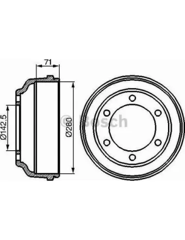 Tambor de freno Bosch 986477047