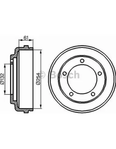 Tambor de freno Bosch 986477048