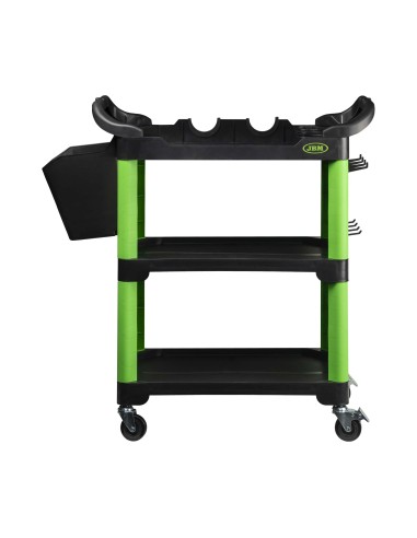 CARRO CON 3 BANDEJAS Y SOPORTES PARA HERRAMIENTAS DE DETAILING