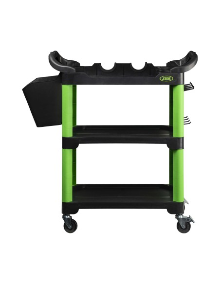 CARRO CON 3 BANDEJAS Y SOPORTES PARA HERRAMIENTAS DE DETAILING