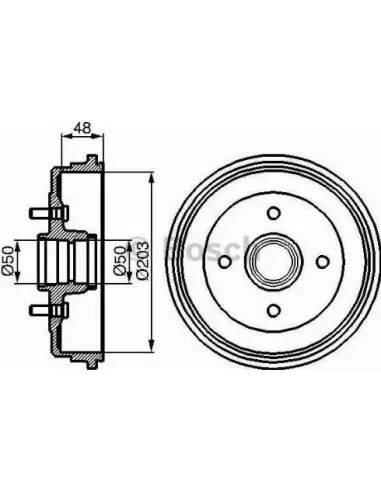 Tambor de freno Bosch 986477049