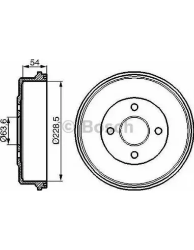 Tambor de freno Bosch 986477051