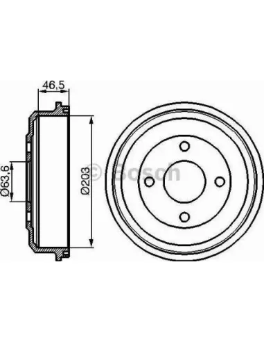 Tambor de freno Bosch 986477054