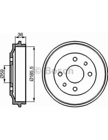 Tambor de freno Bosch 986477055