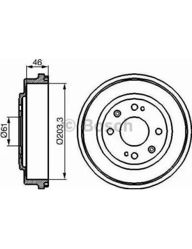 Tambor de freno Bosch 986477059