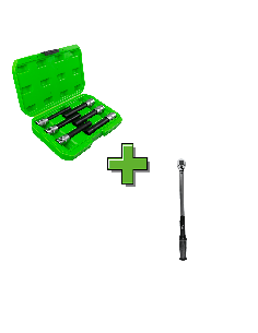 53082 LLAVE DINAMOMÉTRICA DE 1/2" + 53915 SET DE 6 VASOS 1/2"