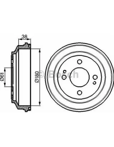 Tambor de freno Bosch 986477063