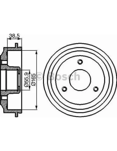 Tambor de freno Bosch 986477066