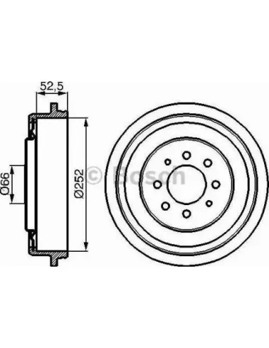Tambor de freno Bosch 986477067
