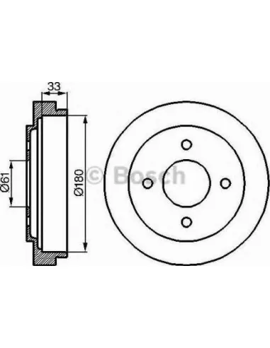 Tambor de freno Bosch 986477069