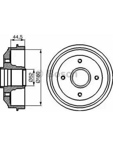 Tambor de freno Bosch 986477070