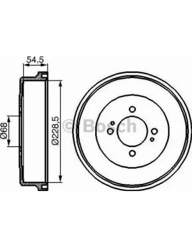 Tambor de freno Bosch 986477074