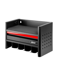 ESTANTE PARA ALMACENAMIENTO DE HERRAMIENTAS ELÉCTRICAS DE 3 NIVELES - ROJO