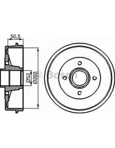 Tambor de freno Bosch 986477077
