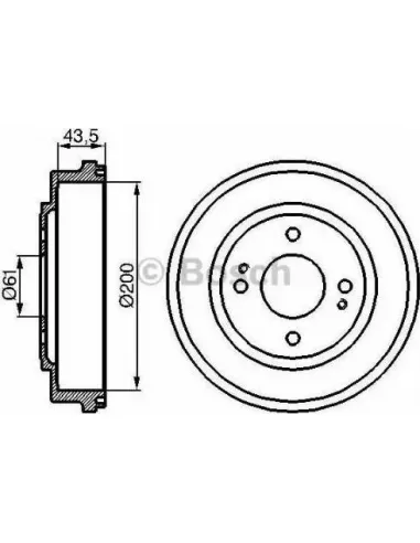 Tambor de freno Bosch 986477081