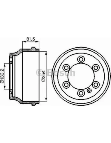 Tambor de freno Bosch 986477085
