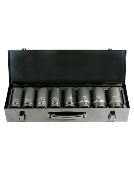 SET DE 8 VASOS DE IMPACTO LARGOS HEXAGONALES DE 3/4"