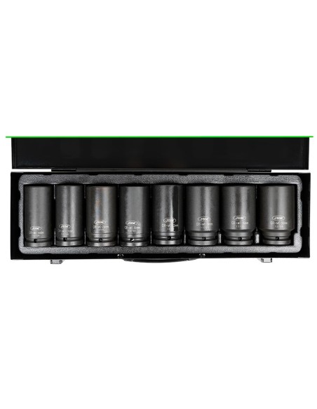 SET DE 8 VASOS DE IMPACTO LARGOS HEXAGONALES DE 3/4"