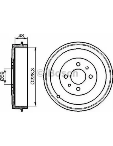 Tambor de freno Bosch 986477088