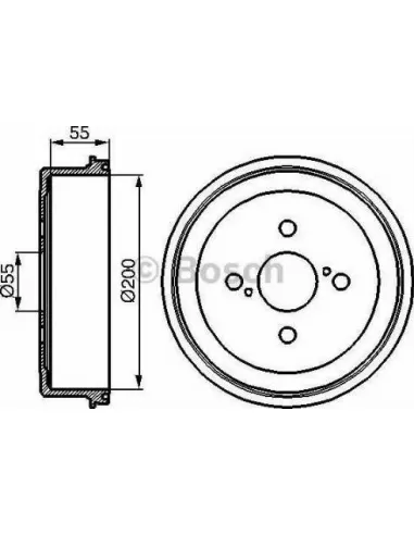 Tambor de freno Bosch 986477090