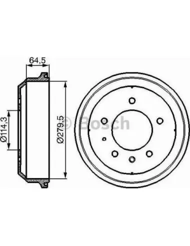 Tambor de freno Bosch 986477093